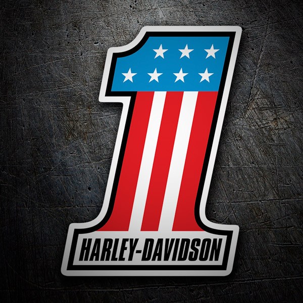 Aufkleber: Harley Davidson #1 USA