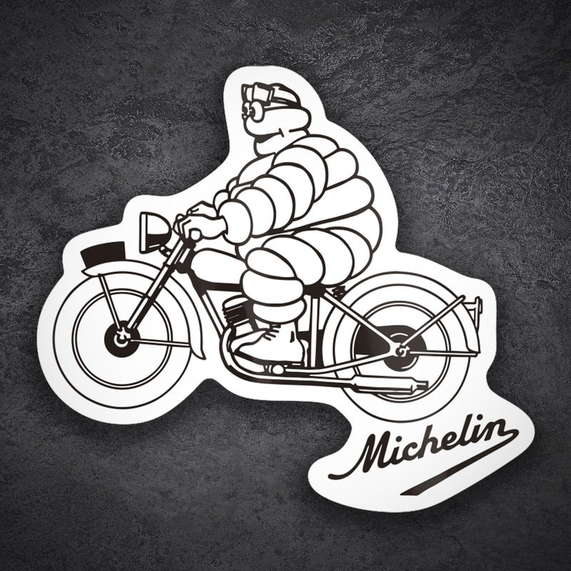 Aufkleber: Michelin Retro Motorrad