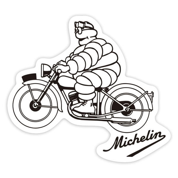Aufkleber: Michelin Retro Motorrad