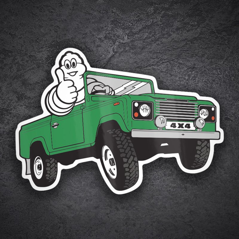 Aufkleber: Michelin Grüner 4x4