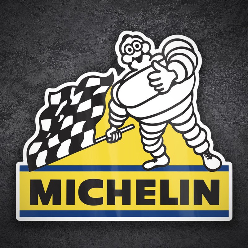 Aufkleber: Michelin Zielflagge