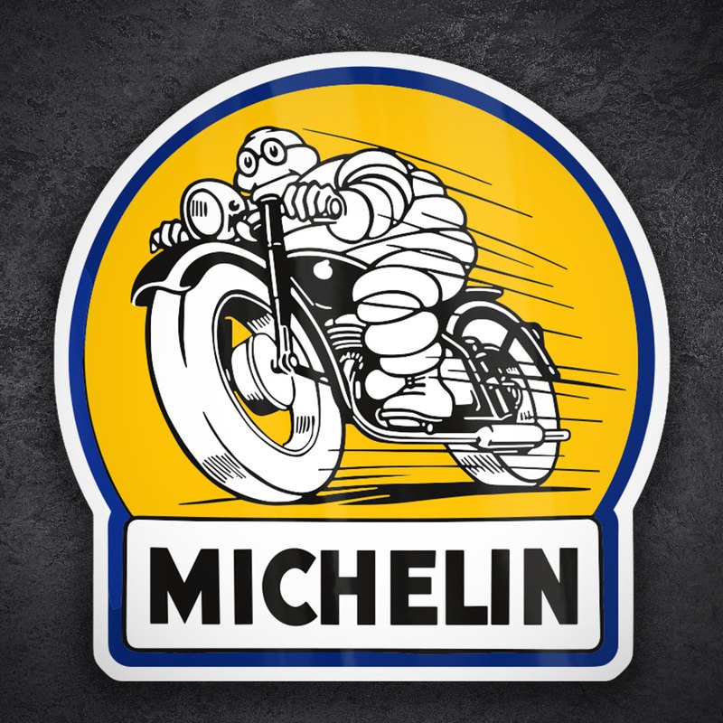 Aufkleber: Michelin Retro Motorrad