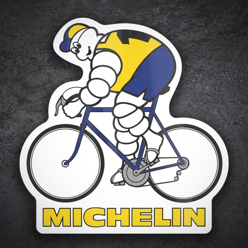 Aufkleber: Michelin Retro Radfahrer