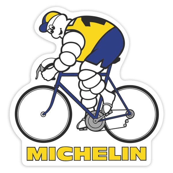 Aufkleber: Michelin Retro Radfahrer