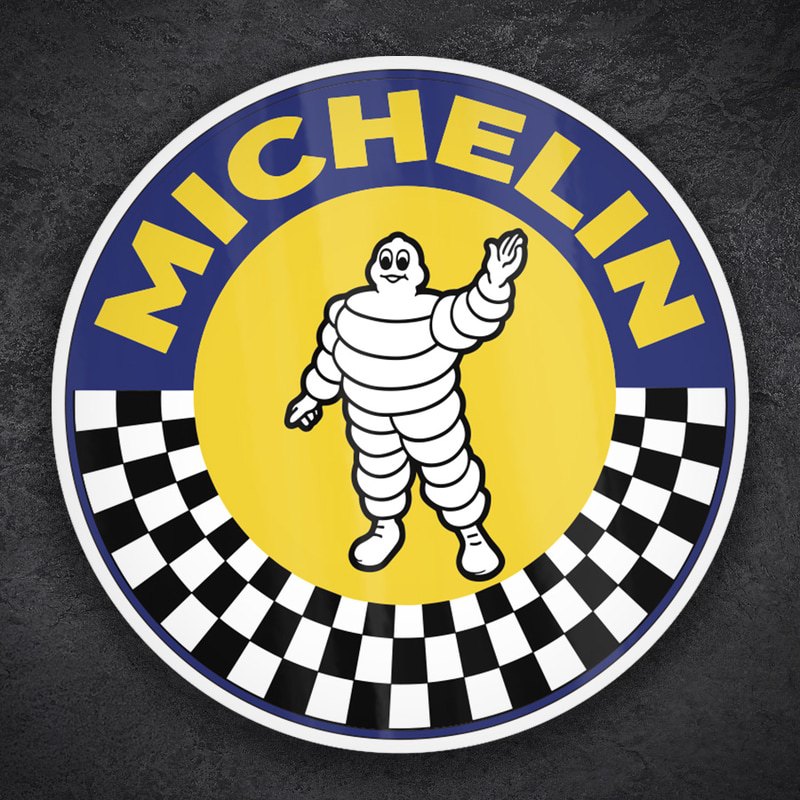 Aufkleber: Michelin Rund Zielflagge