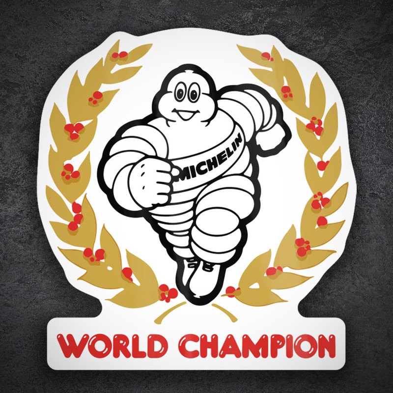Aufkleber: Michelin Weltmeister
