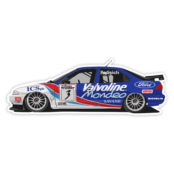 Aufkleber: Ford Mondeo Valvoline Rallye