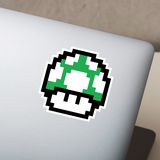 Aufkleber: Mario Bros Seta Pixel Grün 4