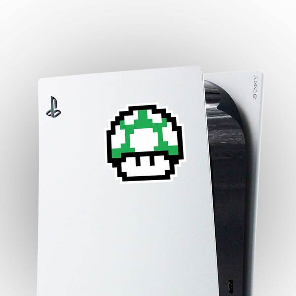 Aufkleber: Mario Bros Seta Pixel Grün