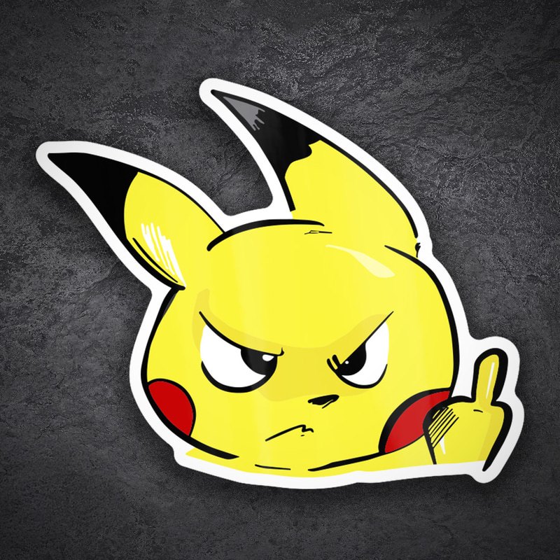 Aufkleber: Wütender Lustiger Pikachu