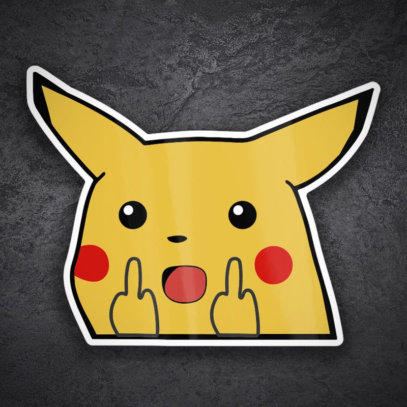 Aufkleber: Lustiger Rebell Pikachu