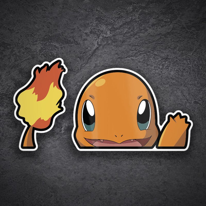 Aufkleber: Freundlicher Feuer-Charmander
