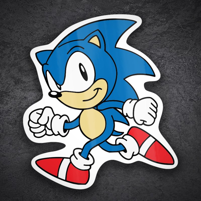 Aufkleber: Klassischer Sonic Laufend