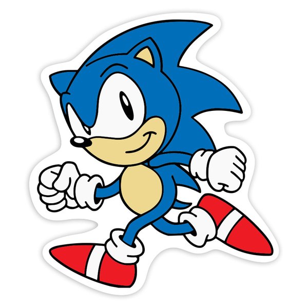 Aufkleber: Klassischer Sonic Laufend