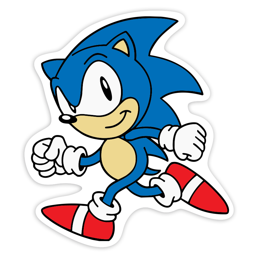 Aufkleber: Klassischer Sonic Laufend