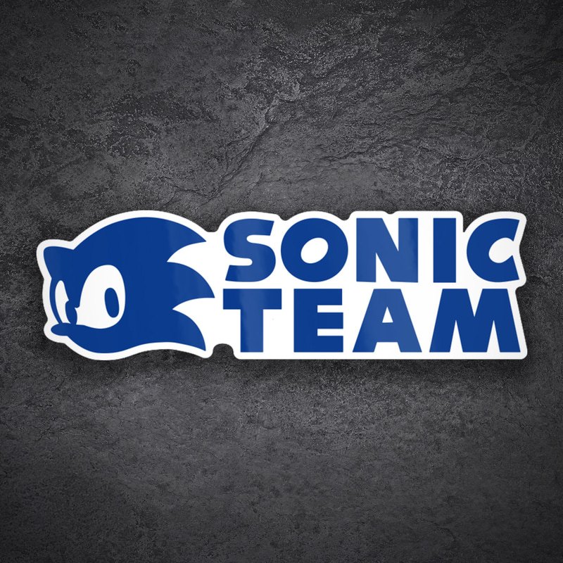 Aufkleber: Blaues Sonic Team Logo