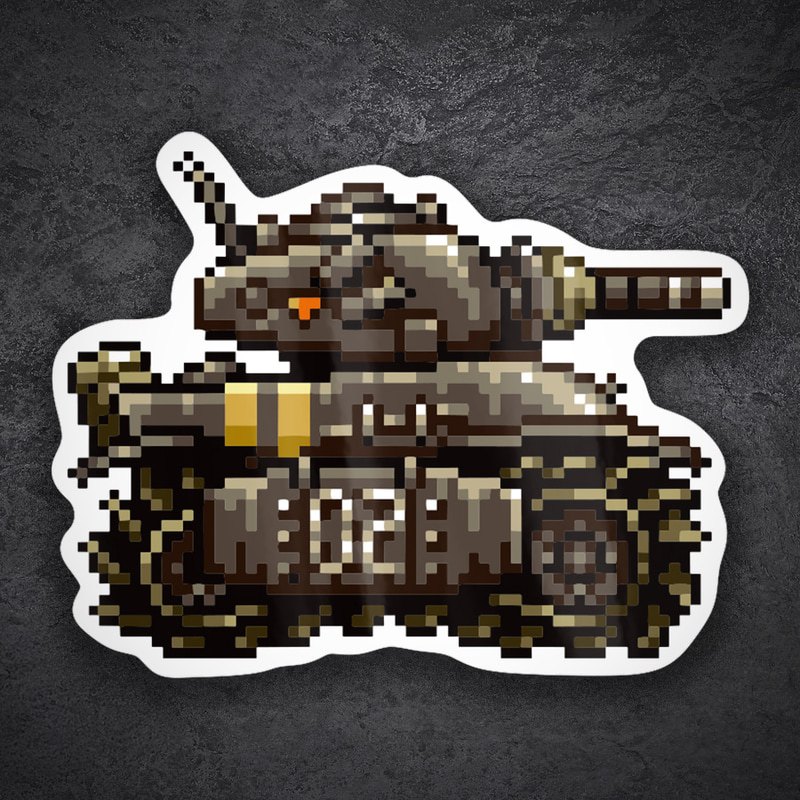 Aufkleber: Metal Slug Panzer SV-001 Pixel