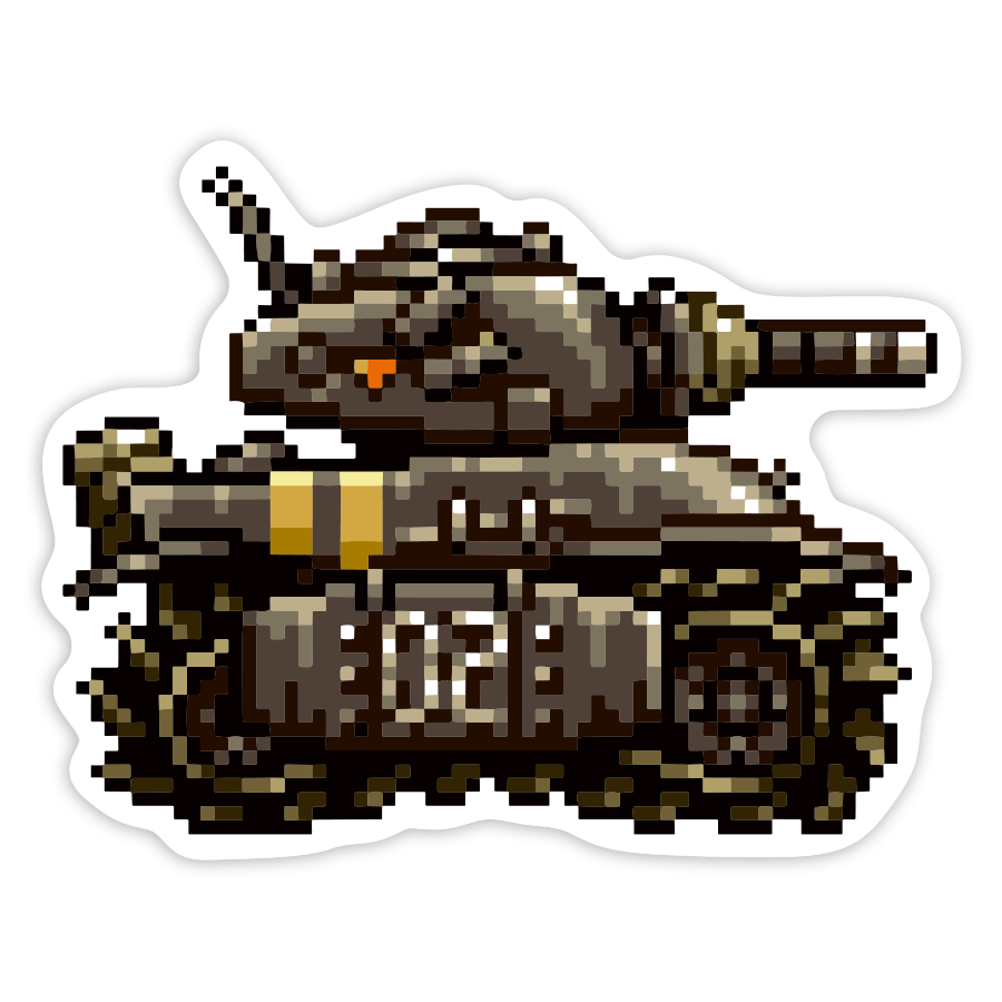 Aufkleber: Metal Slug Panzer SV-001 Pixel