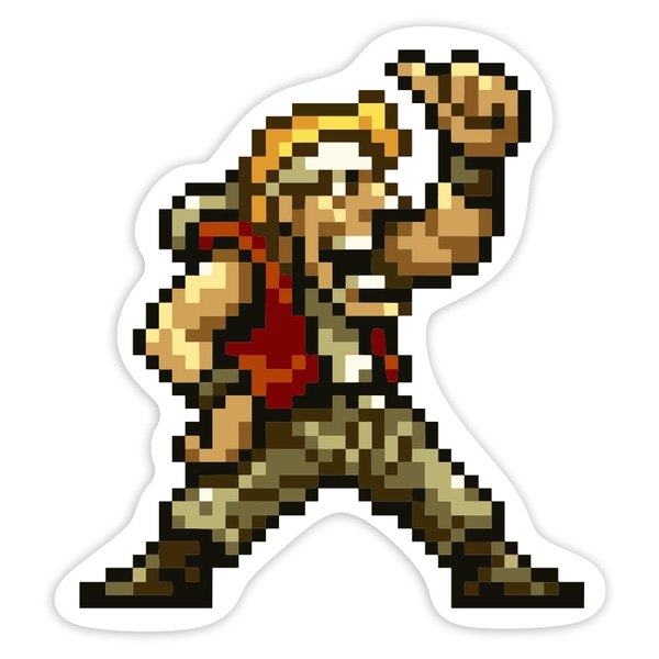 Aufkleber: Marco Rossi Metal Slug Pixel