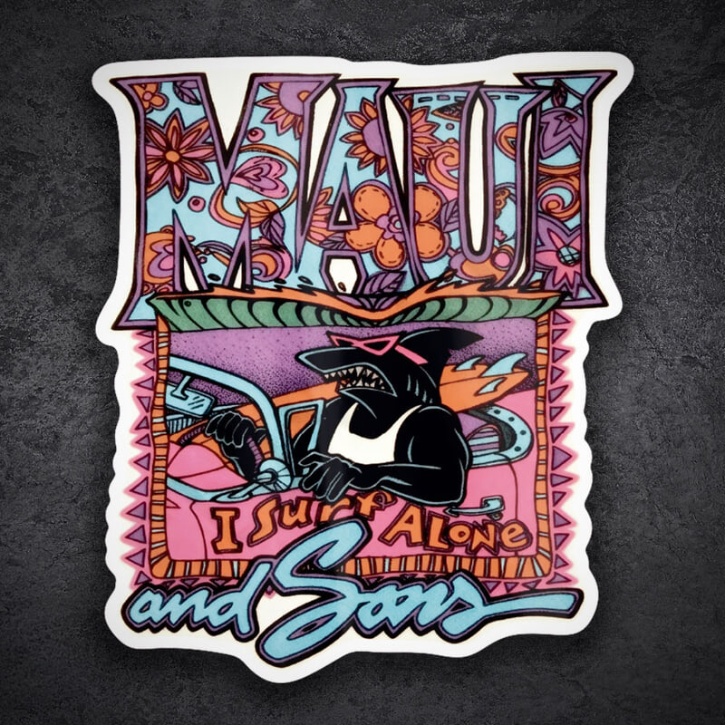 Aufkleber: Maui and Sons I Surf Alone