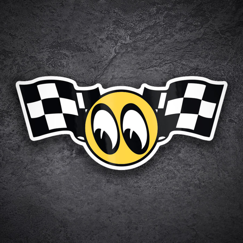 Aufkleber: Mooneyes Racing Flags