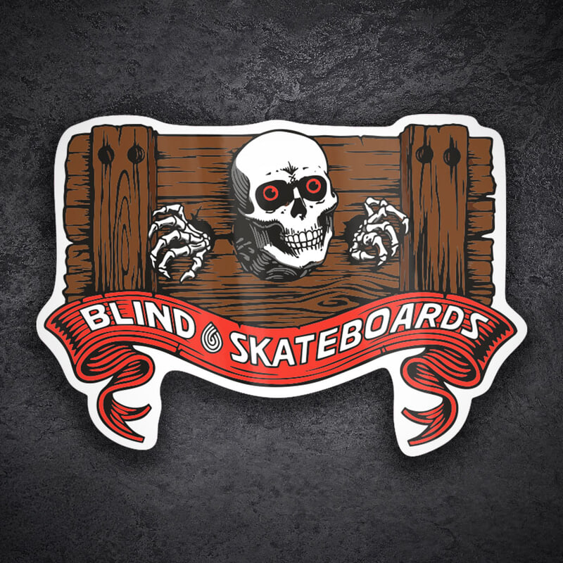 Aufkleber: Blind Skateboards Schädel