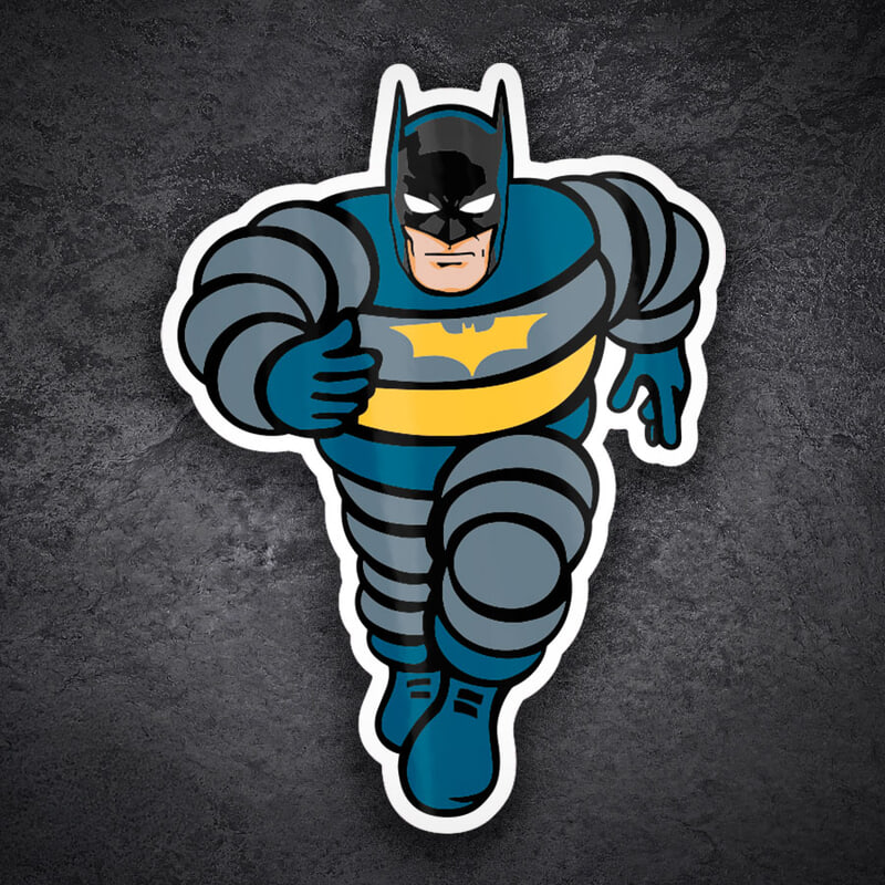 Aufkleber: Batman Bibendum Michelin