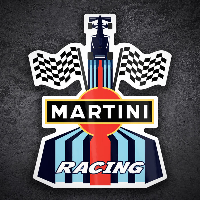 Aufkleber: Martini Racing Formel 1 Kontur