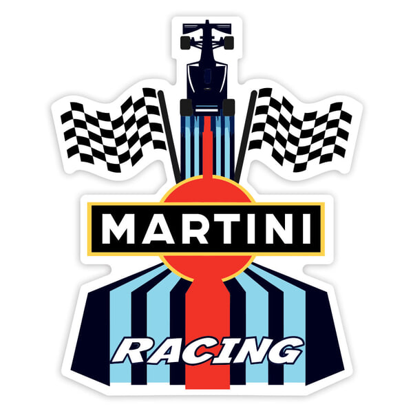 Aufkleber: Martini Racing Formel 1 Kontur