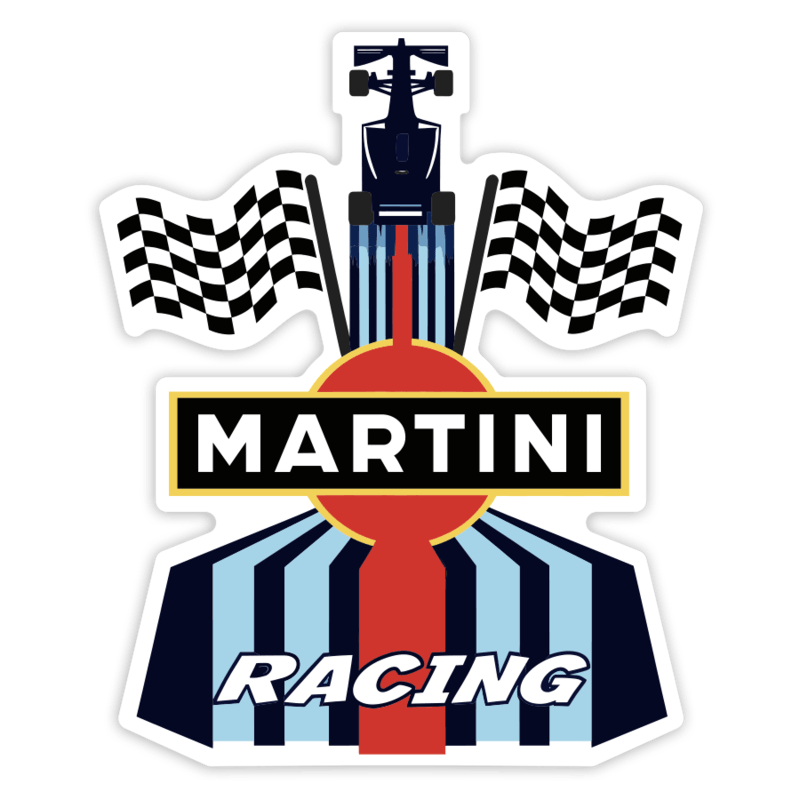 Aufkleber: Martini Racing Formel 1 Kontur