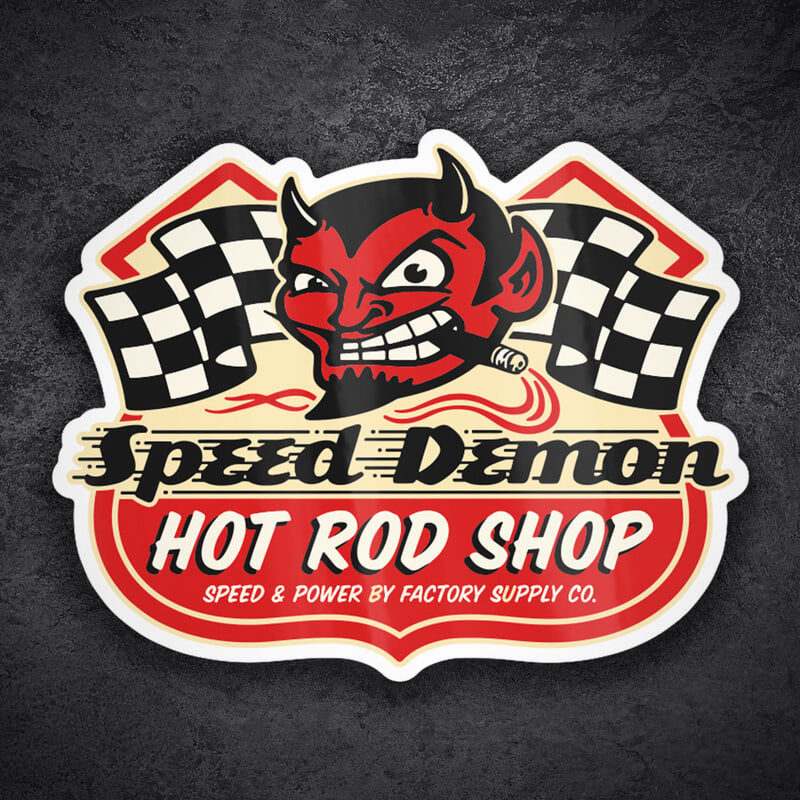 Aufkleber: Speed Demon Hot Rod Shop