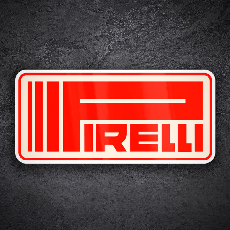 Aufkleber: Klassisches Rotes Pirelli Logo