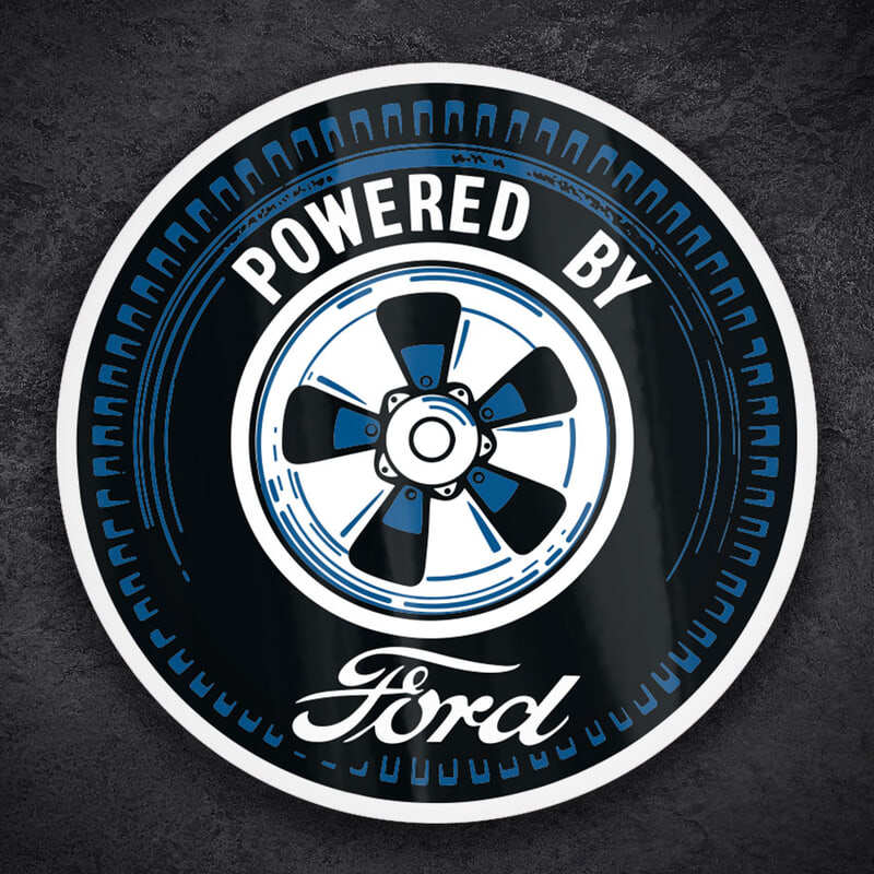 Aufkleber: Powered by Ford