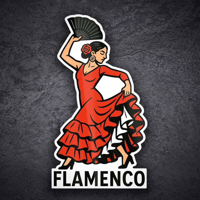 Aufkleber: Flamenco Tänzerin