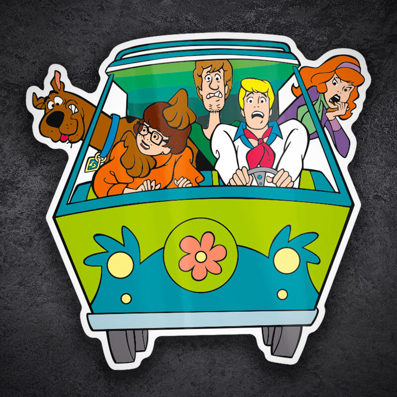 Aufkleber: Scooby-Doo Mystery Machine Bus