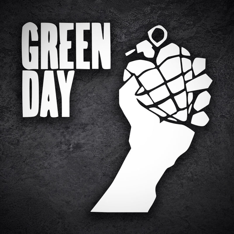 Aufkleber: Green Day Handgranate