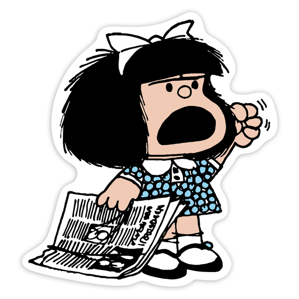 Aufkleber: Mafalda Protestiert Zeitung