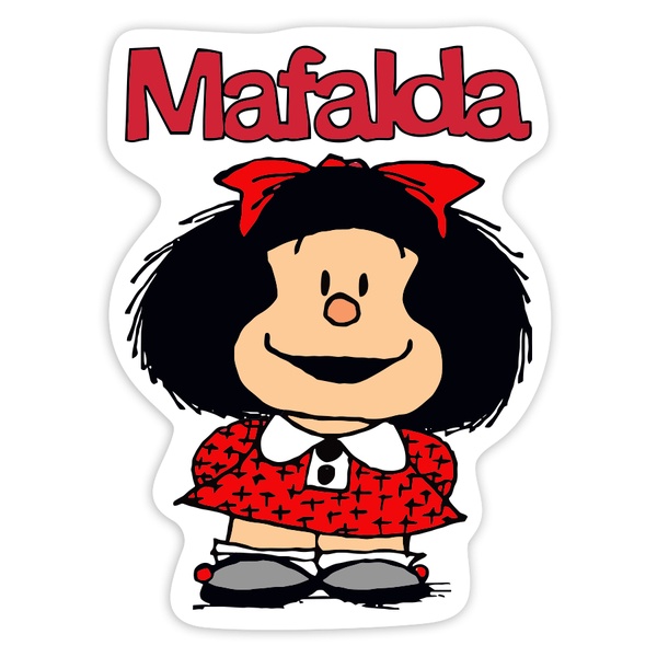 Aufkleber: Lachende Mafalda