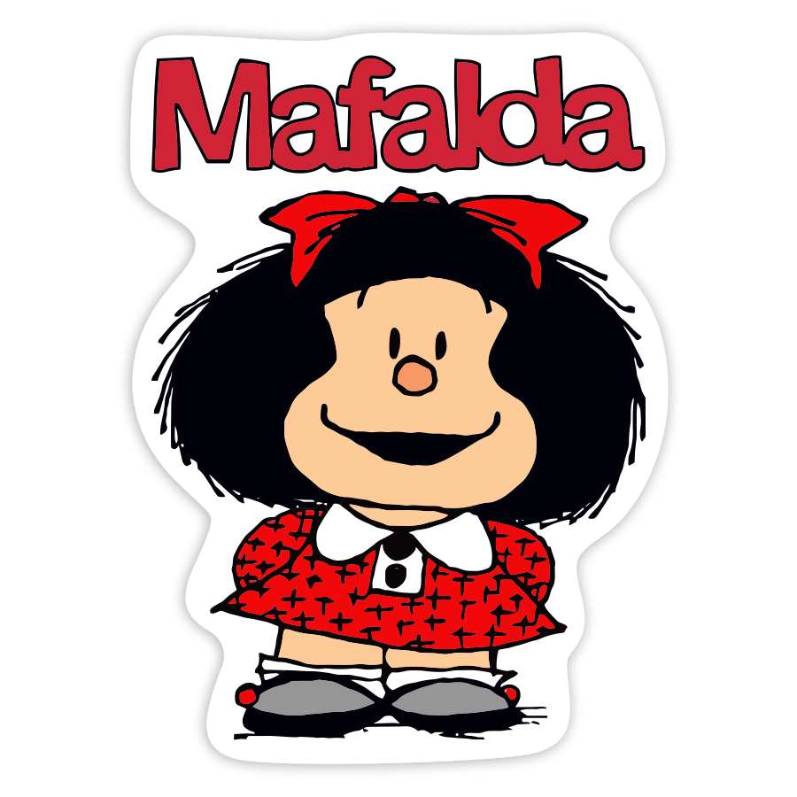 Aufkleber: Lachende Mafalda
