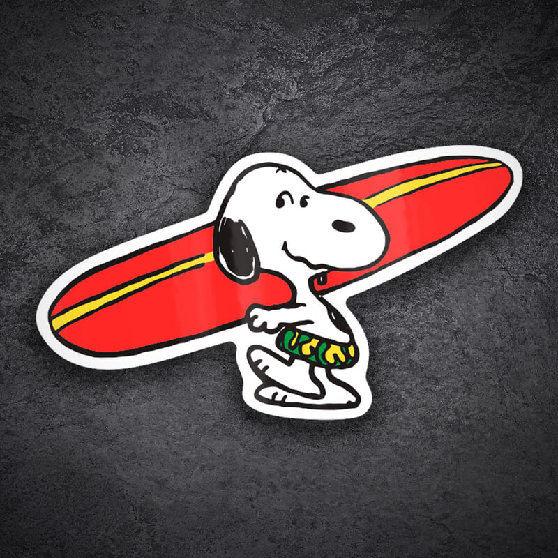 Aufkleber: Snoopy Surf