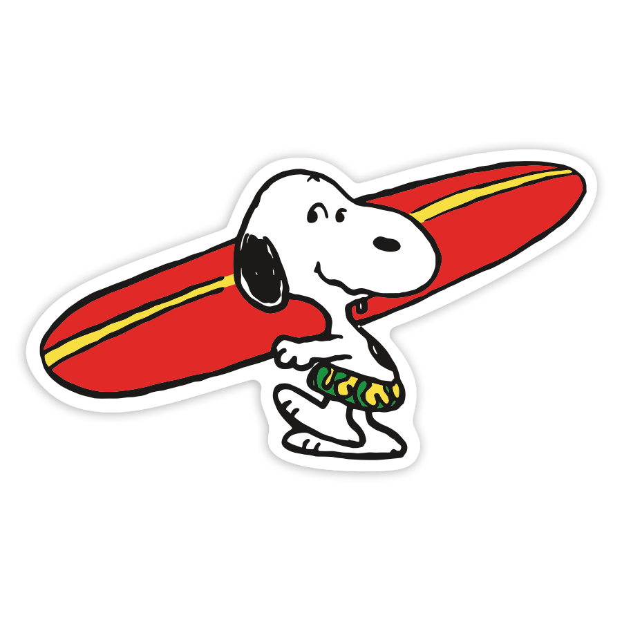 Aufkleber: Snoopy Surf