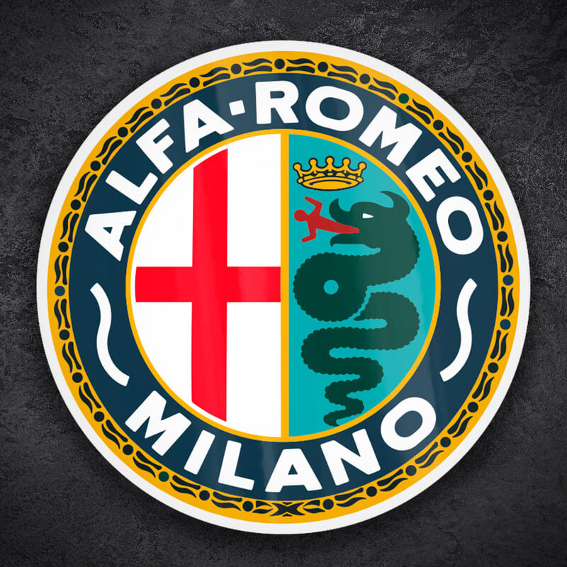 Aufkleber: Alfa Romeo Milano Emblem