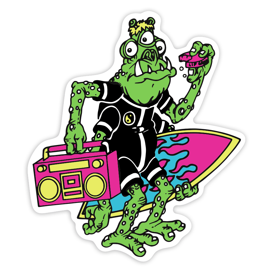Aufkleber: Surf Alien Punk
