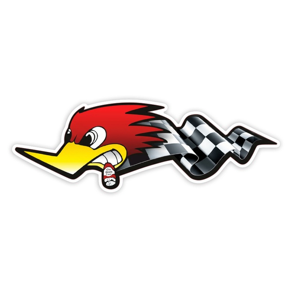 Aufkleber: Mr. Horsepower mit Zielflagge