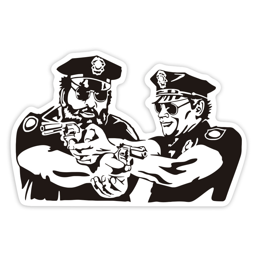 Aufkleber: Bud Spencer und Terence Hill Polizei