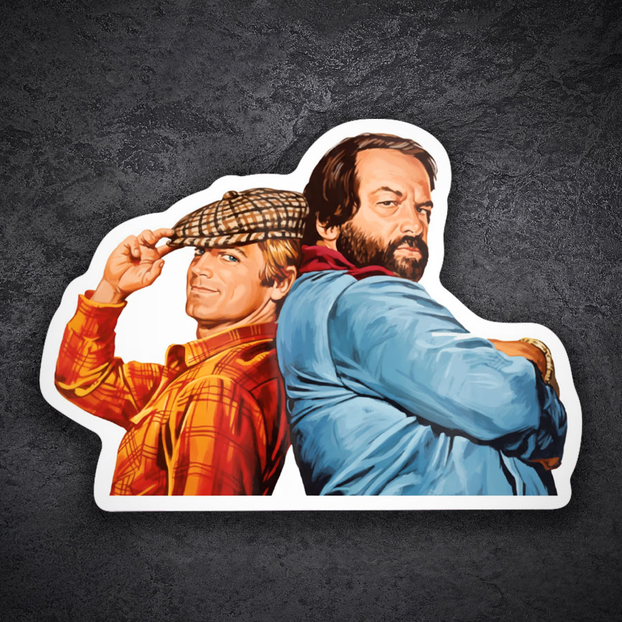 Aufkleber: Bud Spencer und Terence Hill Klassisches Duo
