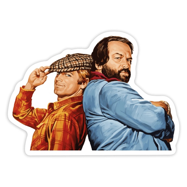 Aufkleber: Bud Spencer und Terence Hill Klassisches Duo