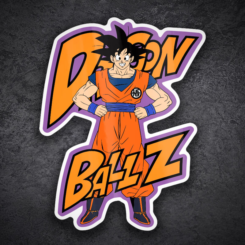 Aufkleber: Dragon Ball Z Goku Retro