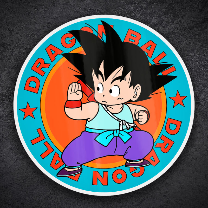Aufkleber: Dragon Ball Kämpfender Goku