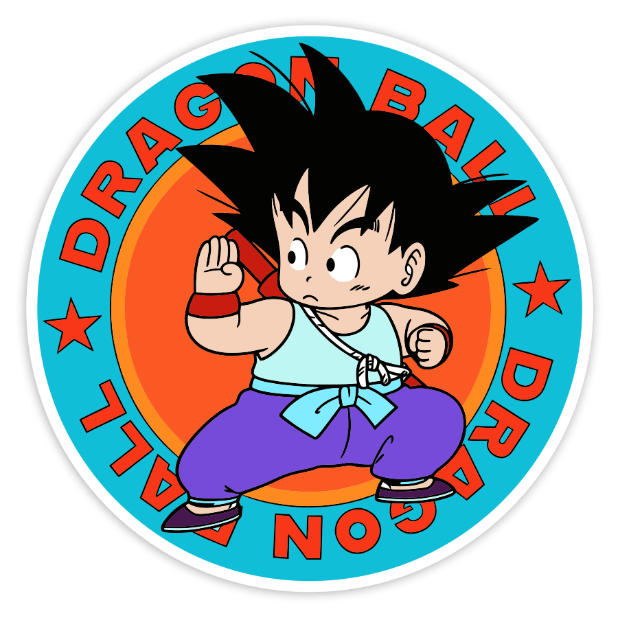 Aufkleber: Dragon Ball Kämpfender Goku
